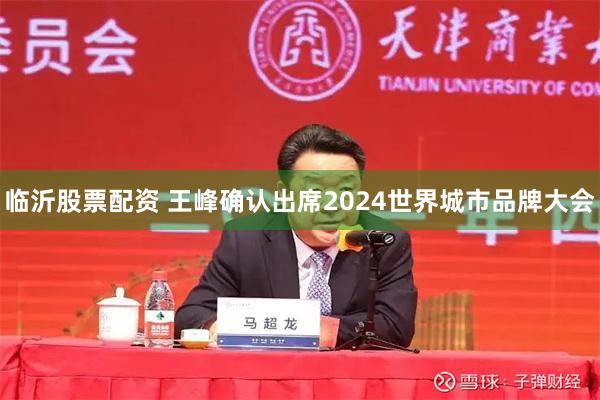 临沂股票配资 王峰确认出席2024世界城市品牌大会