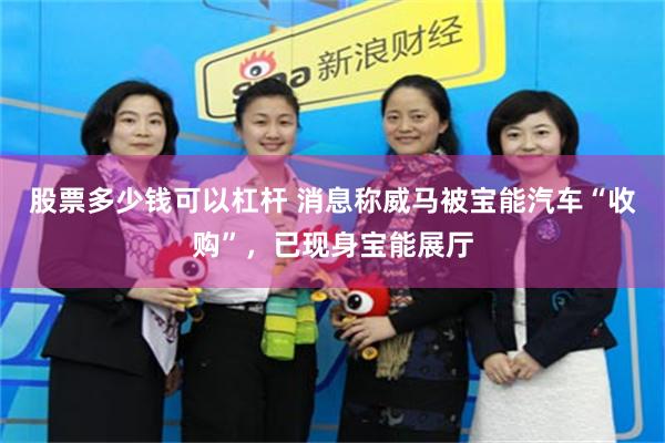股票多少钱可以杠杆 消息称威马被宝能汽车“收购”，已现身宝能